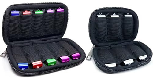 Flash Drive Case USB Holder, Storage Bag for USBs/Key Drives (Case Only) (Black)