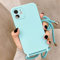 Emlivi Handykette Hülle iPhone 12,Necklace Handyhülle, Umhängeband Handykordel Schutzhülle,Weich Schultergurt Silikonhülle,TPU Cover mit Stylische Band, Kette Case für iPhone 12 -Gletscherblau