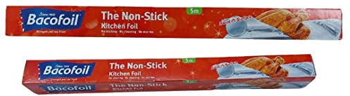 2 x The Non-Stick Kitchen Aluminium Foil Extra Wide Roasting Turkey Cooking Baking Freezing - 45cm x 5m