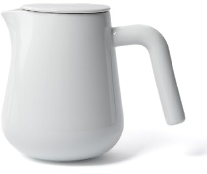 Carl Henkel ARCA X-Tract Porzellan Kaffeekanne mit Filter 0,8l | Coffee Maker für 4-5 Tassen | Kaffeebereiter mit Kaffeefilter Edelstahl, der warm hält | Kaffeezubereiter | Cold Brew Coffee Maker