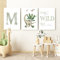 Pandawal Kinderzimmer Bilder Dino mit Spruch und Name Dinosaurier 3er Poster- Set für Mädchen und Junge Wandbilder