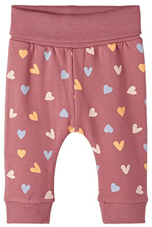 NAME IT Baby Girls NBFTUSSIE SWE Pant Box BRU Jogginghose, Deco Rose/AOP:Deco Rose AOP, 68
