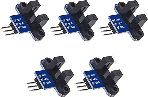 TECNOIOT 5 Pezzi Modulo fotoaccoppiatore di rilevamento del sensore di misurazione della velocità Ottica scanalato a infrarossi