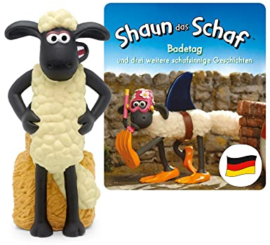 tonies Hörfiguren für Toniebox, Shaun das Schaf – Badetag und DREI weitere schafsinnige Geschichten, Hörbuch für Kinder ab 6 Jahren, Spielzeit ca. 70 Minuten