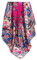 GLORIS Seidenschal Damen 90x90cm heißes Rosa Magenta bunter Druck Elegante Seidentuch Haare Satintuch Halstuch Seide Bandana Tuch Kopftücher Damen Ansatz Haare Tuch Kopftücher Damen Ansatz