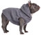 Spark Paws Teddy Hundepullover – Kuschelige Sherpa-Weste mit Warmer Fleece-Fütterung, Wintermantel für kleine, mittlere & große Hunde XL XXL - Grau - 3XL