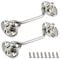 Sturmhaken mit öse 2 Stück Sturmhaken Edelstahl Kabinenhaken Fensterhaken für Türen Garagentor Fenster Fang Kabine (10 cm)