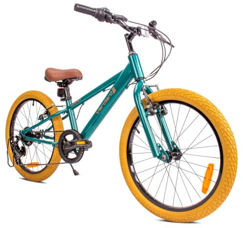 sun baby Jungenfahhrad 20 Zoll Verdant Jungen Bike Leicht Radgröße zur Auswahl 6 Gang Shimano Kinderfahrrad von 6 bis 10 Jahre verstellbare (Grün)