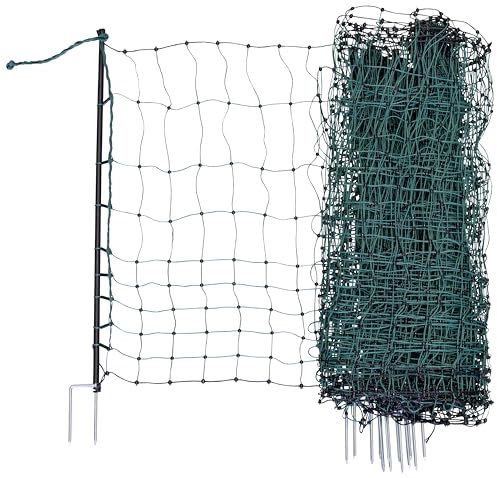 Kerbl Pet Begrenzungszaun Camping Net, Hundezaun, Campingzaun, mobiler Zaun, Doppelspitze, grün, 20m x 81cm schneller Auf- und Abbau