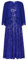 Damen A-Line Maxi Hochzeitkleid V-Ausschnitt Rüschensaum Cocktailkleid Elegant Vintage Pailletten Partykleid mit Leicht Chiffon Strickjacke Königsblau 46