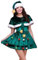 omiinitio Weihnachtsbaum Kostümzubehör Mit Weihnachtskleid Weihnachtsmütze Und Schal Damen Weihnachtsbaum Kostüm Outfits