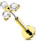 OUFER 16G Gold Helix Ohrringe 6 mm Conch Piercing Tragus Helix Piercing Ohrringe mit klaren CZ aus 316L-Edelstahl