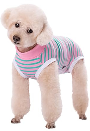 Wisebom Traje de Recuperación para Perros, Después de la Castración Body Postoperatorio Perro Ropa Perro Grande Post Operatorio Protector de Heridas Abdominales para Perros Heridas (M)