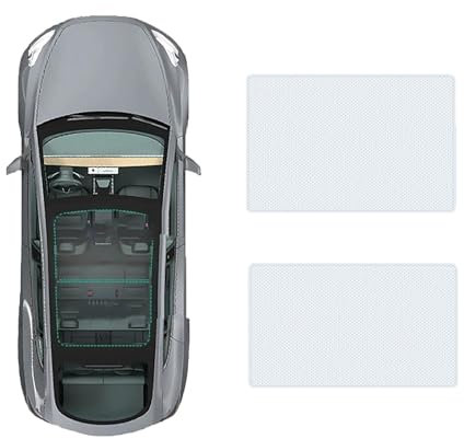 FENVY Parasol Techo Corredizo Vidrio Coche para Volvo 2023 XC60,Parasol Ventana con Escudo Térmico Anti-UV Parasol Techo Corredizo,A-Gray White Regular Style