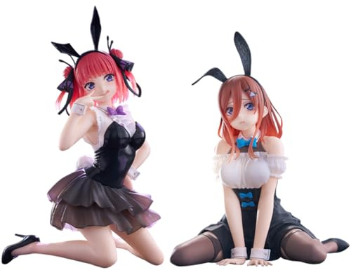 Xinnice Anime Bunny Girl Figur Nakano Miku&Nakano Nino Statue Modell Actionfigur Desktop Dekoration Sammlung Geschenk für Anime Fans,PVC