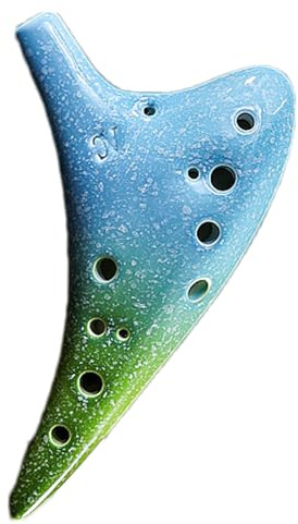 12-Hole Vessel Flute 12 Hole Alto C Ceramic Colorful Pointed