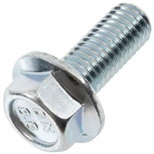 AERZETIX - K38839-10er Set - Flanschbolzen Sechskantschrauben mit Flansch - M10x25mm - Stahl verzinkt - Montageschrauben