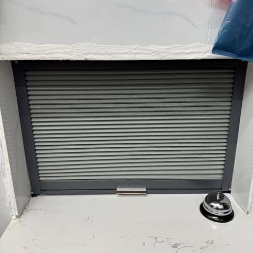 Porte Accordéon Interieur Porte Coulissante à Tambour Flexible pour Cuisine Ouverte, Kit de Porte Enroulable Rétractable Grise, Porte Accordéon de 40 50 60 80 90 cm de Large(100x50cm(39.4x19.7in))