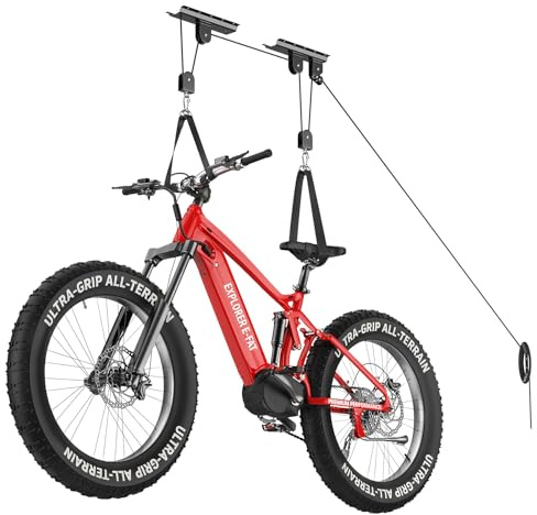Housolution Elevador Bicicletas, [1 Unidad] Sistema Polea 888Lbs