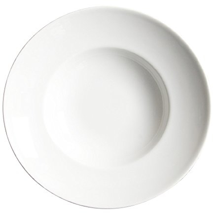 Saturnia Porcelaine Fine 4001238 – Lot de 1 Assiettes Creuses, Porcelaine, Lavable au Lave-Vaisselle, Ø 23 cm, Couleur Blanc