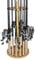 Rush Creek Creations Rotondo 16 Canna da Pesca Rack in Legno Tan, 34.9 cm L x 34.9 cm W x 76.2 cm H, per Attività di Pesca, Garage