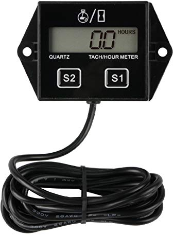 Tachymètre numérique Runleader, rappel de maintenance, batterie remplaçable, arrêt automatique, utilisation pour tondeuse à gazon ZTR Générateur de tracteur Marine VTT Motoneige et équipement