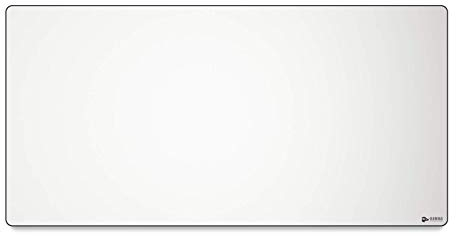 Glorious Gaming Alfombrilla de tela (3XL extendida) - Bordes cosidos, superficie lisa para velocidad y control, base antideslizante, lavable a máquina, grande (1220 x 610 x 3 mm) - Blanco