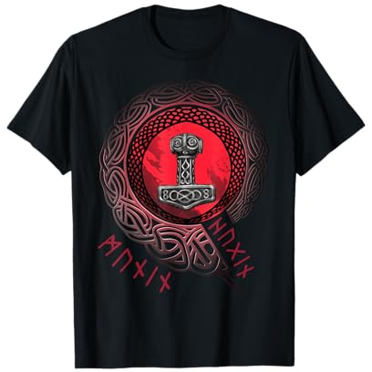 Wikinger Thors Hammer Mjölnir Grafik für Männer & Frauen T-Shirt