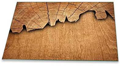 Herdabdeckplatte Abdeckung Ceranfeld Abdeckplatte Schneidebrett 1-Teilig 80x52 Holz Braun Spritzschutz Glasplatte Ceranfeldabdeckung Schutz für Kochplatten Herdschutz Sicherheitsglas Glasschneidebrett