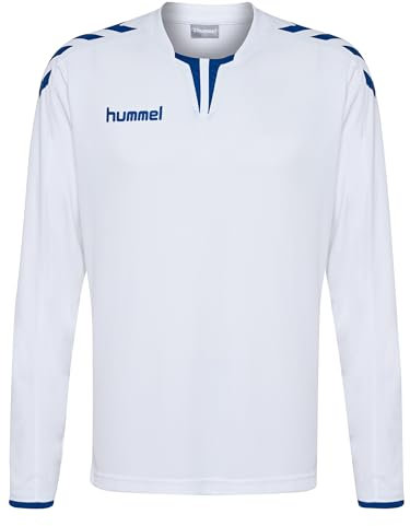 hummel Herren Trikot Core LS Poly Jersey 004615 White/True Blue PR L