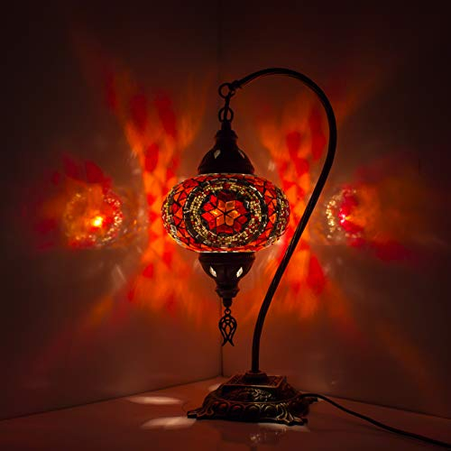 Osmanische Lampe Bunte Lampenschirm handgemachte Mosaik Lampe Muster Nachttischlampe