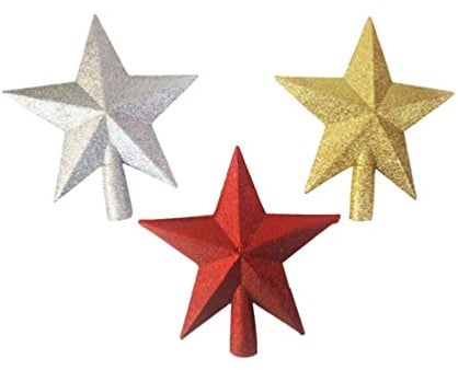 Toyvian 3st Baumschmuck Weihnachten Spitze Christbaum Topper Baumspitze Stern Christbaumschmuck Spitze Stern Weihnachtsbaum Sterne Weihnachtsbaum Topper Christbaumspitze Einfach Charme