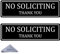 Wisdompro 2 Pack No Solicting Sign, Acrylic No Soliciting Sticker for House, Home and Business, Self Adhesive Indoor/Outdoor Sign - 8.26 x 2.36 Inches