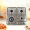 JAYEUW Cuisinière à gaz à 4 brûleurs intégrée en acier inoxydable - Gaz naturel - Cuisinière à gaz naturel - Cuisinière au propane avec batterie - Allumage à batterie - 58 x 50 cm