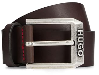 HUGO Herren Gelio-c_sz40 Gürtel, Dark Brown202, 90 EU