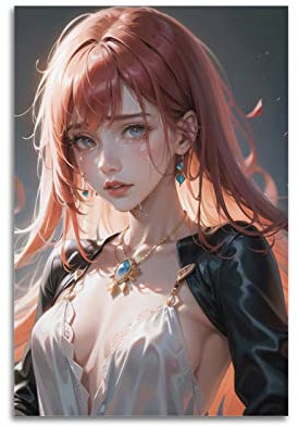 Anime Hot Girls Poster Sexy Lady Schöne Frau Poster Dekorative Malerei Leinwand Wand & Kunstbild Druck Moderne Familie Schlafzimmer Dekor 30 x 45 cm