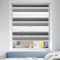Doppelrollo Klemmfix ohne Bohren/mit Bohren, Duo Rollos für Fenster & Tür Weiß-Grau-Anthrazit 90x130 (BxH) Lichtdurchlässig & Verdunkelnd Klemmrollo Fensterrollo Sonnenschutz Duo Rollo