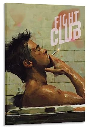 Fight Club Klassischer Film, Wandkunst, Bild, Poster, Leinwanddruck, Poster, Kunstwerk, Raumdekoration, 20 x 30 cm