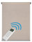 Estor Motorizado Opaco de Alta Gama Estor Enrollable Blackout con Motor y Mando. Estores Opacos eléctricos Automáticos con Batería y Acabados Premium: Contrapeso de Aluminio STORESDECO Lino 120x250 cm