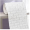 GOFQB 3d wall panels Waterproof XPE material DIY Tile Brick Wall Stickers white brick effect wallpaper for：Bathroom, Living Room (Color : White, Size : 70CMX30M)
