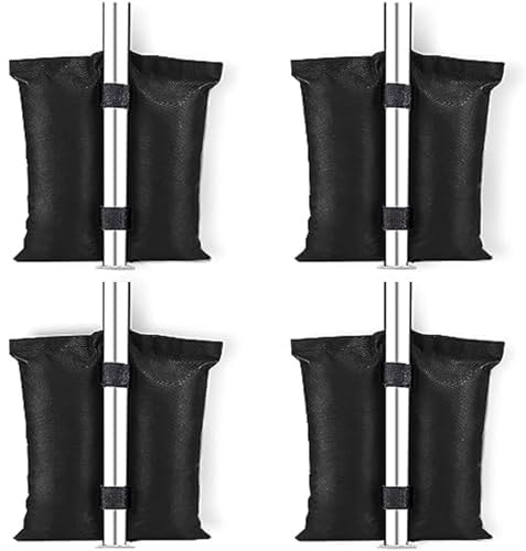 AKOFIC 4er Set Pavillon Sandsäcke zum Beschweren, Industriequalität Hochleistungs 800D Verdicken Sandsack Beschwerung, Wasserdicht Beingewichte für Pop Up Zelte Vordach Outdoor (Doppel-Rohr)
