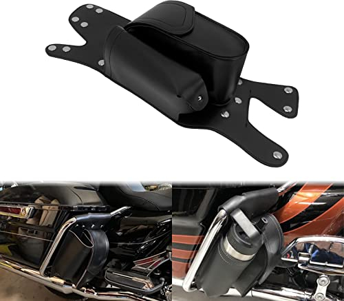 HDBUBALUS Sacoche de protection pour moto - Côté droit - Porte-bouteille d'eau - Sac de rangement - Boîte à outils - Convient aux modèles Harley Touring équipés de protections de sacoches à partir de