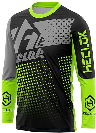 Herren Radtrikot Fahrradtrikot Langarm, Fahrradbekleidung Motocross Jersey Langarm MTB T-Shirt, Atmungsaktive Cycling Jersey,MTB T-Shirt Downhill Cycling Jersey Quick-Drying (5XL,TYP-4)