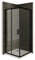 Moments of Glass - Mampara de Ducha Dora 100x150x190cm | REVERSIBLE | Puerta corredera, Ajuste 97,5-99,5 x 147,5-149,5cm | Perfiles negros, cristal de seguridad ESG Satinado de 6mm