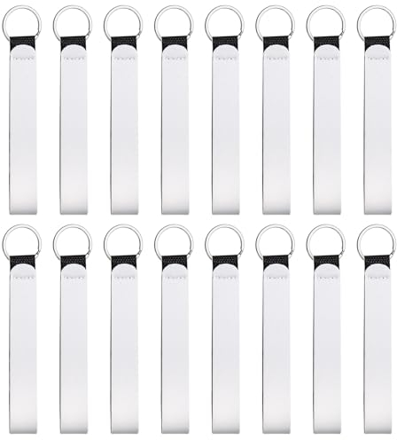 NEETUE 16 Stück Sublimation Rohlinge Wristlet Keychain DIY Blank Handgelenk Lanyard Neopren Schlüsselanhänger Armband Schlüsselanhänger, Weiss/opulenter Garten, Einheitsgröße