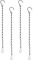 Teaaha 4 PCS Hanging Basket Chains, 9.5 Inch Metal Hang Chain with Hooks for Planter Basket Bird Feeder Lanterns Ornaments Wind Chimes Billboards DIY Crafts and Indoor Outdoor Decorative(Black)