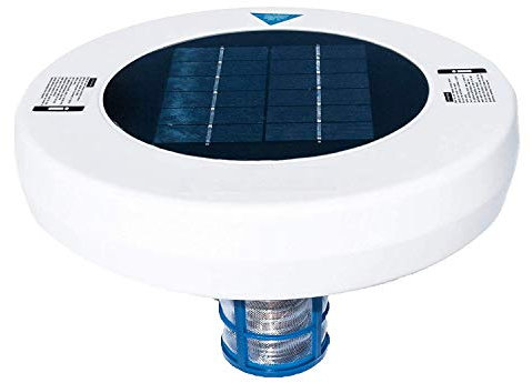 Frefgikty Ioniseur solaire pour piscine, ioniseur d' en cuivre et argent, tue les algues pour extérieur