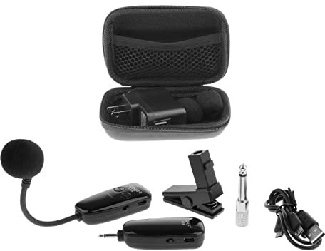 Microphone de saxophone sans fil UHF, design col de cygne, portée de transmission de 50 m, clip de choc rotatif à 360°, Plug and Play, pour saxophone klaxon, tuba, flûte, mini système de micro