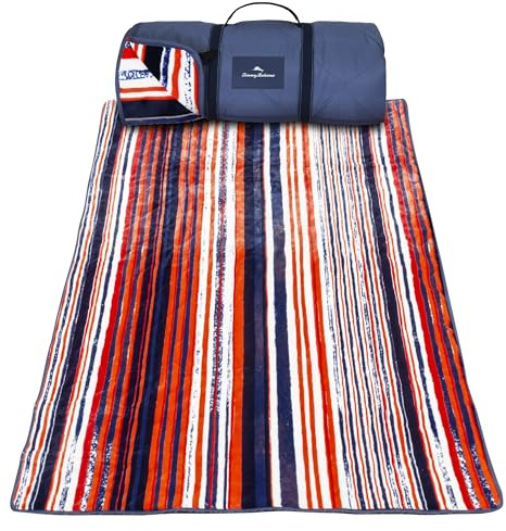Tommy Bahama Übergroße verstaubare Outdoor-Decke - Synthetik, Wasserresistent, Leicht, Maschinenwaschbar - 127 x 177,8 cm - Blau