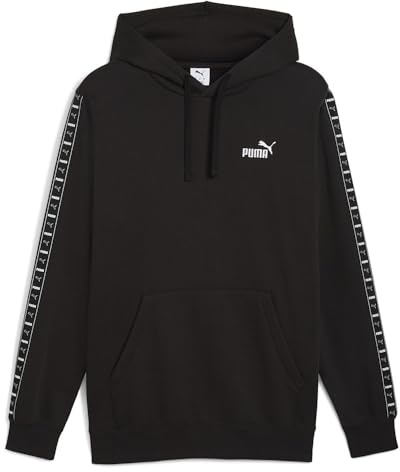 PUMA Herren ESS Tape Hoodie FL Hoodies, PUMA Black,